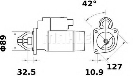 MS 399 MAHLE / KNECHT Стартер