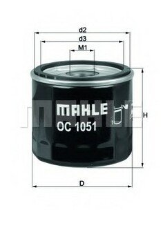 OC 1051 MAHLE / KNECHT Масляный фильтр