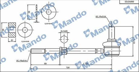 MSC010100 MANDO Стійка стабілізатора
