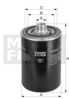 WD 962 MANN Масляный фильтр; Гидрофильтр, автоматическая коробка передач; Фильтр, Гидравлическая система привода рабочего оборудования