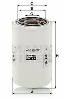 WH 10 008 MANN Фільтр гідравлічний John Deere WH10008(MANN)