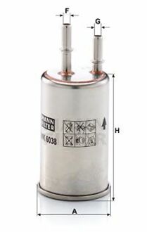 WK 6038 MANN Фільтр палива