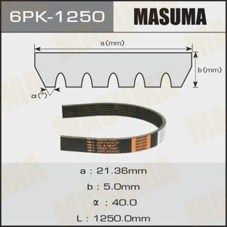 6PK1250 MASUMA Ремень поликлиновой ()