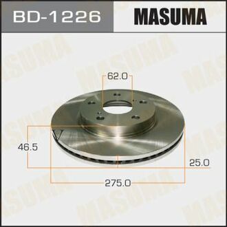 BD1226 MASUMA Диск гальмівний передній Toyota RAV 4 (05-18) (Кратно 2 шт) ()
