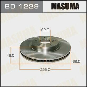 BD1229 MASUMA Диск тормозной передний Toyota Auris (10-18), Camry (06-17) (Кратно 2 шт) ()