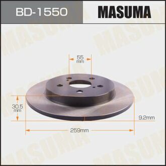 BD1550 MASUMA Диск тормозной задний Toyota Prius (09-15) (Кратно 2 шт) ()