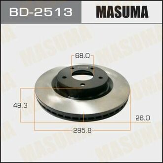 BD2513 MASUMA Диск гальмівний передній Nissan Teana (08-14) (Кратно 2 шт)