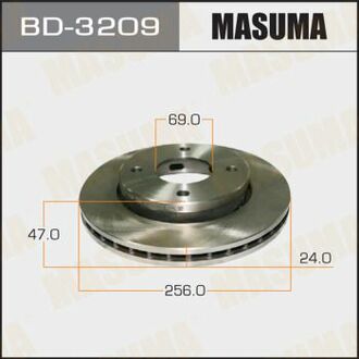 BD3209 MASUMA Диск гальмівний передній Mitsubishi Colt (04-12) (Кратно 2 шт) ()
