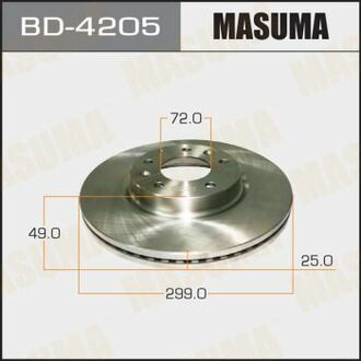BD4205 MASUMA Диск тормозной передний Mazda 6 (07-12) (Кратно 2 шт) ()