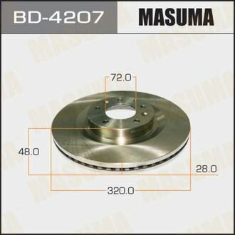 BD4207 MASUMA Диск гальмівний передній Mazda CX-7, CX-9 (07-12) (Кратно 2 шт) ()