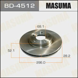 BD4512 MASUMA Диск гальмівний передній Mazda CX-5, 6 (11-) (Кратно 2 шт) ()
