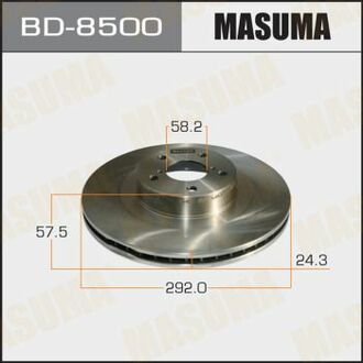 BD8500 MASUMA Диск гальмівний передній Subaru Forester, Impreza, Legasy, Outback (02-06) (Кратно 2 шт) ()