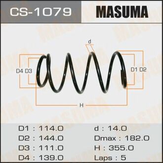 CS1079 MASUMA Пружина подвески передняя Toyota Camry (06-11) ()