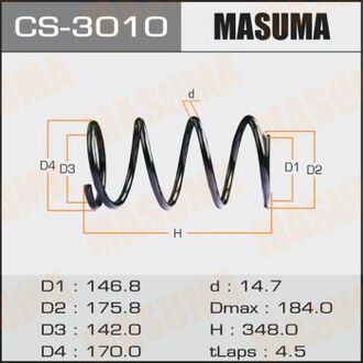 CS3010 MASUMA Пружина подвески передняя Mitsubishi Outlander (08-14) ()