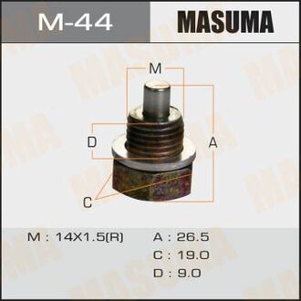 M44 MASUMA Пробка сливная поддона (с шайбой 14x1.5mm) Mazda ()