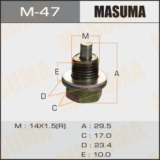 M47 MASUMA Пробка сливная поддона (з шайбой 14х1.5mm) Honda ()