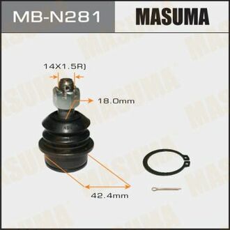 MBN281 MASUMA Опора шаровая переднего верхнего рычага Nissan Navara, Pathfinder (05-14) ()