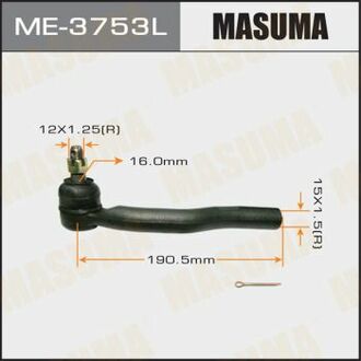 ME3753L MASUMA Наконечник рулевой левый Toyota Camry (03-) ()