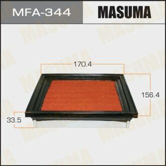 MFA344 MASUMA Фільтр повітряний ПропиткаNISSAN NOTE (E11, NE11) 1.6, 1.4 (06-12)/NISSAN TIIDA (C11) 1.6, 1.8 (07-12) ()