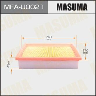MFAU0021 MASUMA Фильтр воздушный CHEVROLET AVEO (T300) / LDE ()