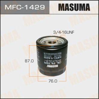 MFC1429 MASUMA Фільтр масляний Ford Fiesta (02-), Focus (05-), Mondeo (07-)/ Mazda CX-7 (09-12), 3 (08-), 6 (03-12) ()