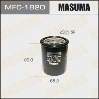 MFC1820 MASUMA Фильтр масляный Honda Accord (03-12; 17-), Civic (02-10), CR-V (03-), Fit (04-), Pilot (09-15) ()