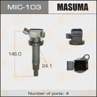 MIC103 MASUMA Катушка зажигания Toyota Avensis 1.6, 1.8 (00-08), Corolla 1.6, 1.8 (00-11) ()