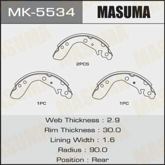 MK5534 MASUMA Колодка тормозная барабанная ()