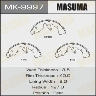 MK9997 MASUMA Колодка тормозная барабанная ()