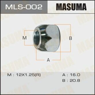 MLS002 MASUMA Гайка колеса 12x1.25 / под ключ=21мм ()