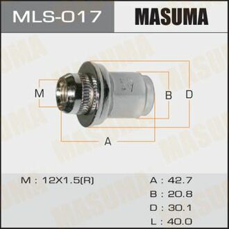 MLS017 MASUMA Гайка колеса ()