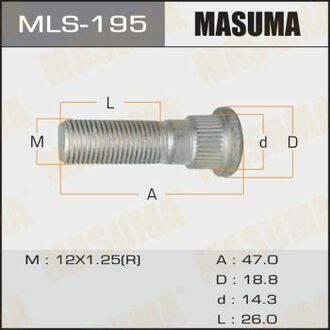MLS195 MASUMA Шпилька колеса Nissan ()
