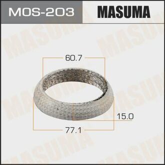 MOS203 MASUMA Кольцо глушителя (60.7x77.1x15) ()