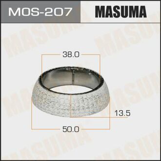 MOS207 MASUMA Кольцо глушителя графитовое Toyota Corolla (00-08), Prius (03-11) (38x50x13,5) ()