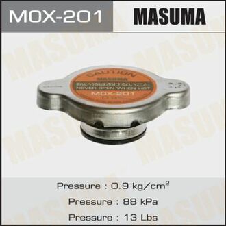 MOX201 MASUMA Крышка радиатора Honda/ Mazda/ Mitsubishi/ Nissan/ Subaru/ Suzuki/ Toyota 0.9 bar ()