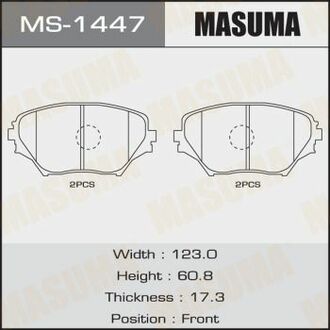 MS1447 MASUMA Колодка тормозная передняя Toyota RAV 4 (00-05) ()