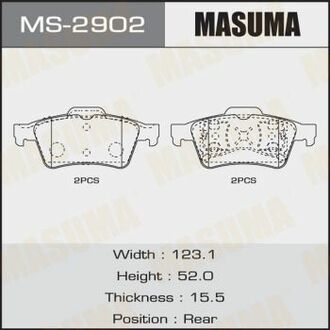 MS2902 MASUMA Колодка тормозная ()