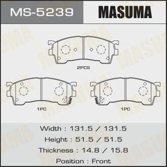 MS5239 MASUMA Колодки тормозные передн ()