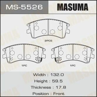MS5526 MASUMA Колодки тормозные AN-719WK NP5007 P49032 передн ()