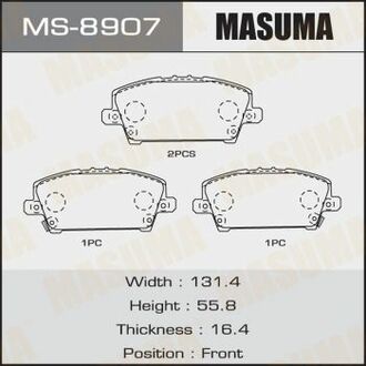 MS8907 MASUMA Колодки тормозные передн HONDA CIVIC IX ()