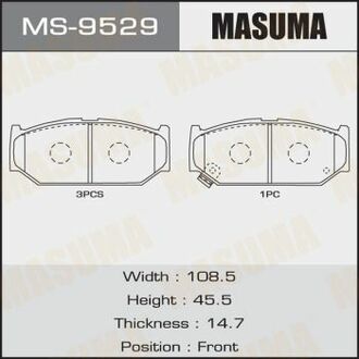MS9529 MASUMA Колодка тормозная ()