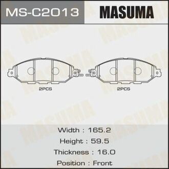 MSC2013 MASUMA Колодка тормозная передняя Infinity QX60/ Nissan Murano, Pathfinder (13-) ()