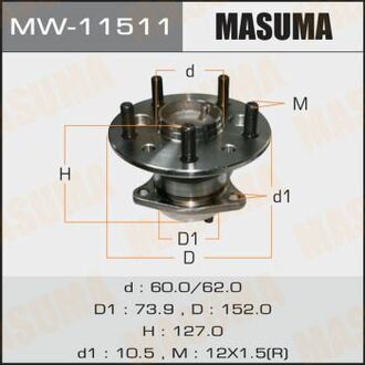 MW11511 MASUMA Ступица колеса ()