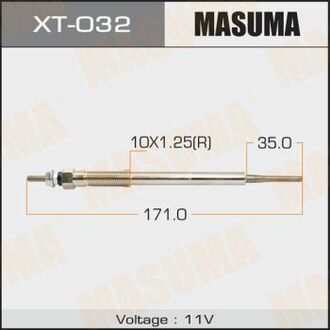 XT032 MASUMA Свеча накала PT-157.11V /1KZ-FTVTOYOTA YARIS ()