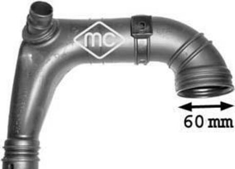 03865 Metalcaucho Патрубок забора воздуха Fiat 1.3 MJTD 2006-