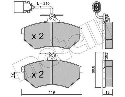 22-0050-1 Metelli Комплект тормозных колодок, дисковый тормоз