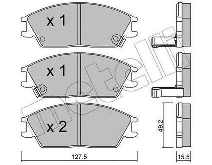 22-0081-1 Metelli Комплект тормозных колодок, дисковый тормоз