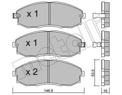 22-0297-0 Metelli Комплект тормозных колодок, дисковый тормоз