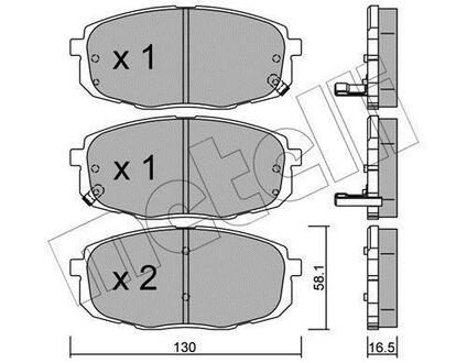 22-0513-0 Metelli Комплект тормозных колодок, дисковый тормоз