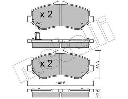 22-0862-0 Metelli Комплект тормозных колодок, дисковый тормоз